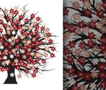 Free vector blossomed tree