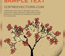 Greeting Card Tree Vector