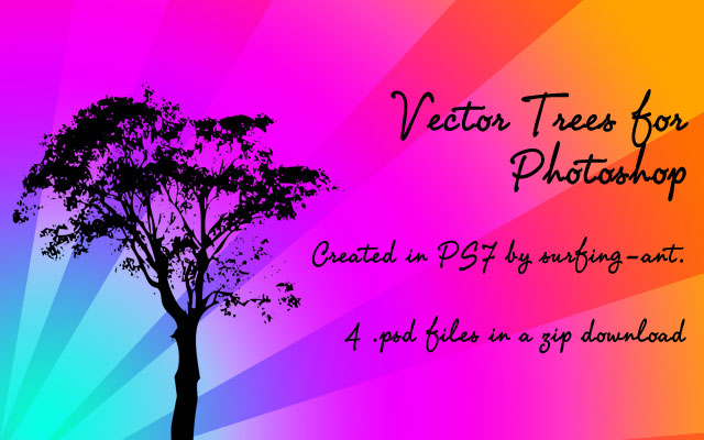 Vector Trees for Photoshop Tree Vector