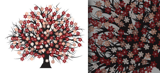 Free vector blossomed tree Tree Vector